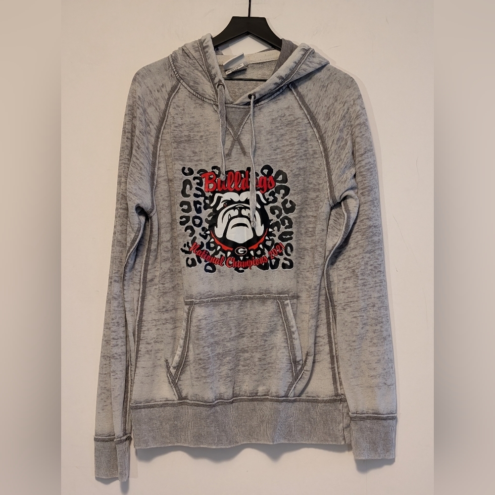 Georgia Bulldogs '21 National Champs Burnout Hoodie Small Sweatshirt Medium NCAA